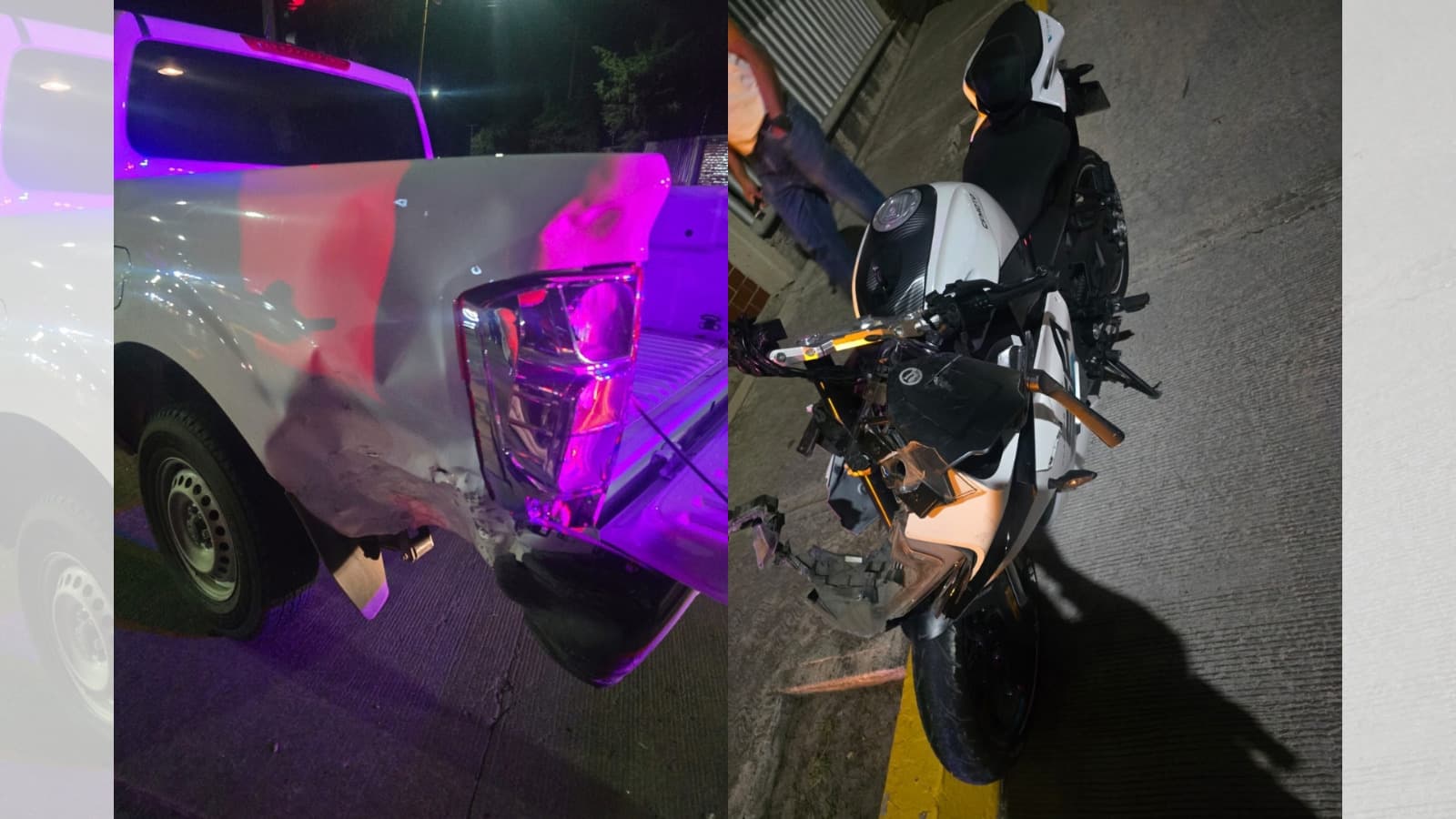 Motociclista no guardó distancia y se impactó contra un auto - imagen de origen